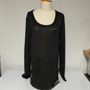 Black and gold long sleeve shirt